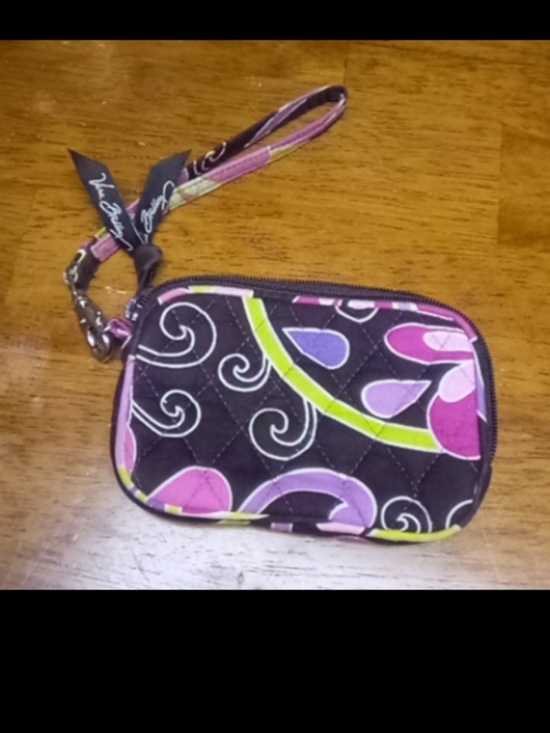 Vera Bradley Handbags - Vera Bradley Black & Pink Quilted Wristlet Phone Case